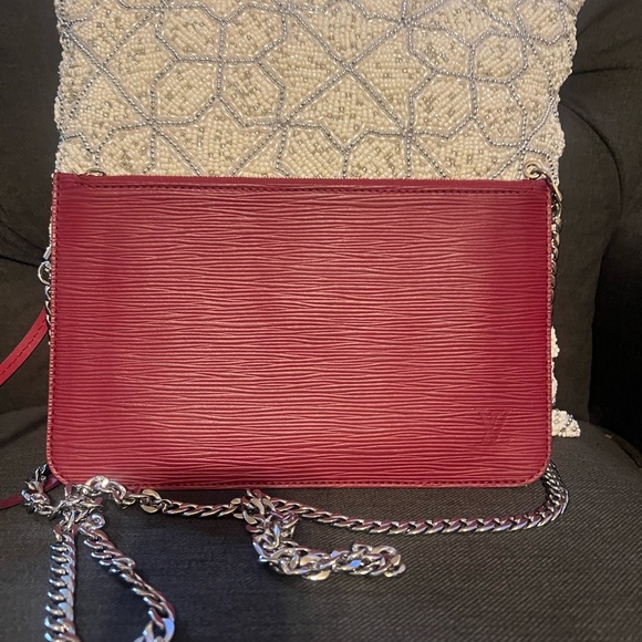 Louis Vuitton Neverfull pouch Fuchsia Epi Leather - Picture 6 of 13